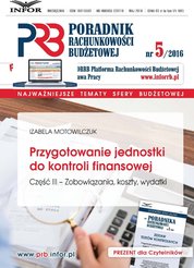 : Poradnik Rachunkowości Budżetowej - e-wydanie – 5/2016