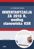Inwentaryzacja za 2016 r. według stanowiska KSR - ebook