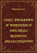 ebooki: Szkic Programu W Warunkach Obecnego Rozwoju Społeczeństwa - ebook