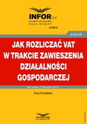 : Jak rozliczać VAT w trakcie zawieszenia działalności gospodarczej - ebook