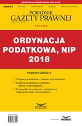 : Ordynacja podatkowa, NIP 2018. Podatki część 3 - ebook