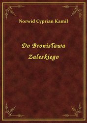 : Do Bronisława Zaleskiego - ebook
