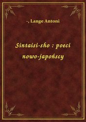 : Sintaisi-sho : poeci nowo-japońscy - ebook