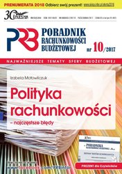 : Poradnik Rachunkowości Budżetowej - e-wydanie – 10/2017