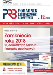 : Poradnik Rachunkowości Budżetowej - e-wydanie – 12/2018